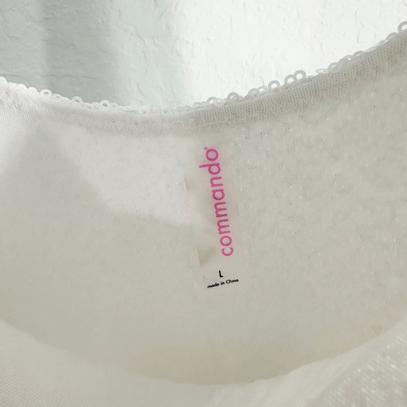 Commando Sequin Throughout Scoop Neck Mini Tank Dress White Large Bridal - Picture 4 of 11